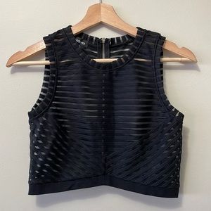 BEBE Sheer Crop Top